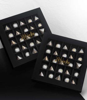 باکس‌ بن بن طرح کریستالی و ورق طلا